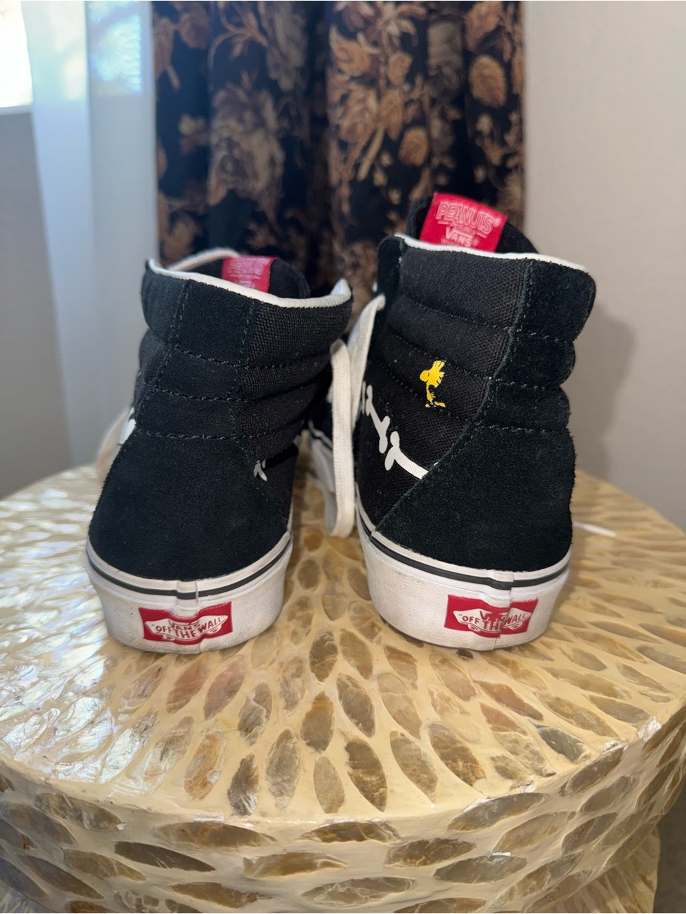 Vans x Peanuts Snoopy Skeleton Sk8-Hi Black High Top Sneakers Men’s 6.5 - Picture 5 of 9